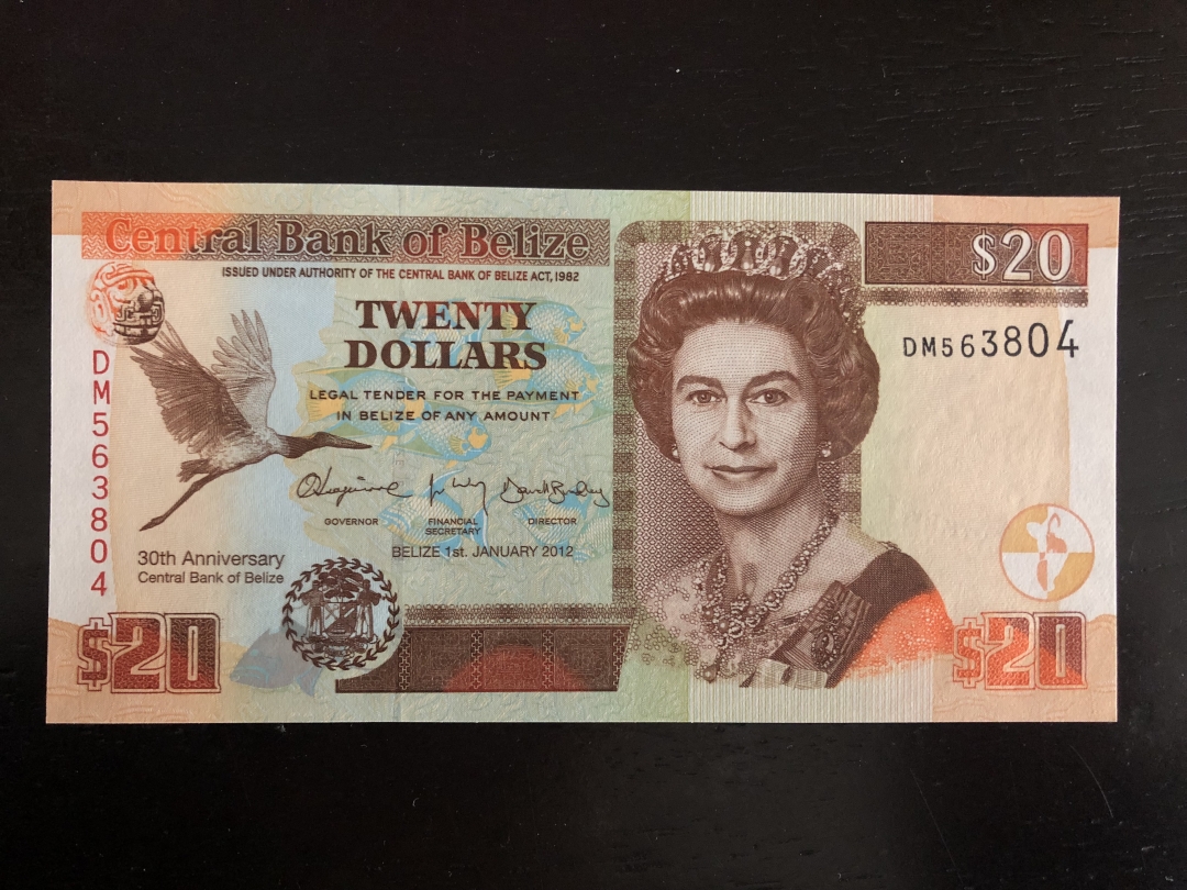 收藏联盟第八十一期拍卖 伯利兹2012年20元 UNC