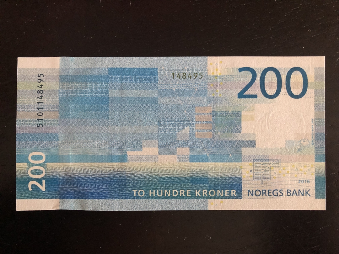 收藏联盟第八十一期拍卖 挪威2016年200克朗 UNC