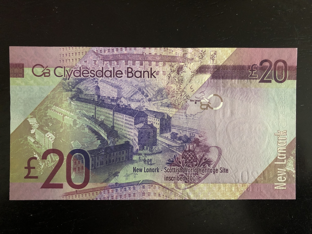 收藏联盟第八十一期拍卖 英国苏格兰2009年克莱斯代尔 20镑 UNC