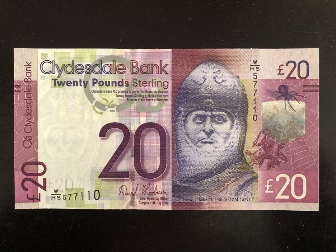 收藏联盟第八十一期拍卖 英国苏格兰2009年克莱斯代尔 20镑 UNC