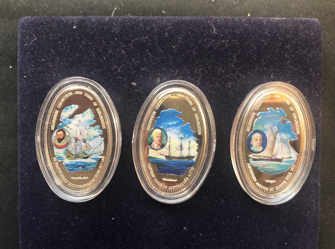 【币观天下】第六十二期拍卖 【赞比亚】2000年航海先驱系列纪念币3枚