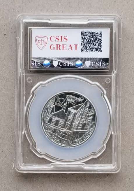 【币观天下】第六十二期拍卖 克劳斯获奖币!奥地利2009年巴利斯克的巨龙10欧元普制银币