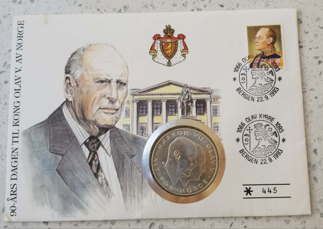 【币观天下】第六十二期拍卖 【瑞典】1970年国王奥拉夫五世银币纪念邮币封