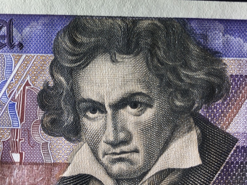 收藏联盟第八十二期拍卖 德拉罗贝多芬测试钞黑字 UNC S/N:DG008860