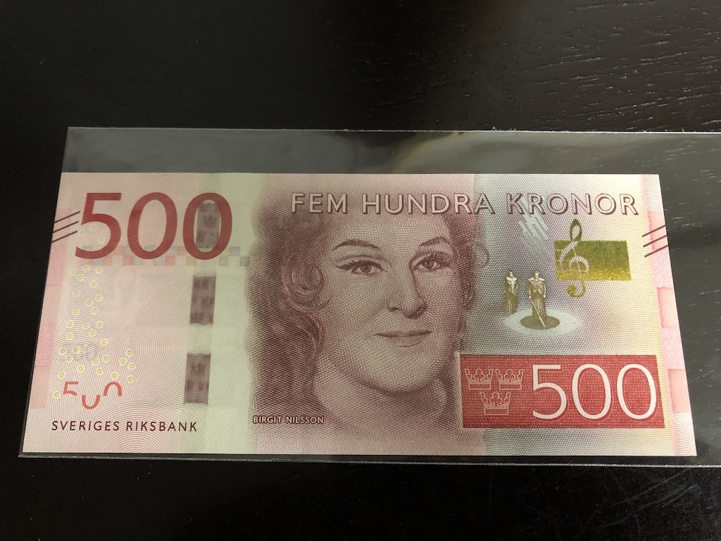 收藏联盟第八十二期拍卖 瑞典新版500克朗 UNC