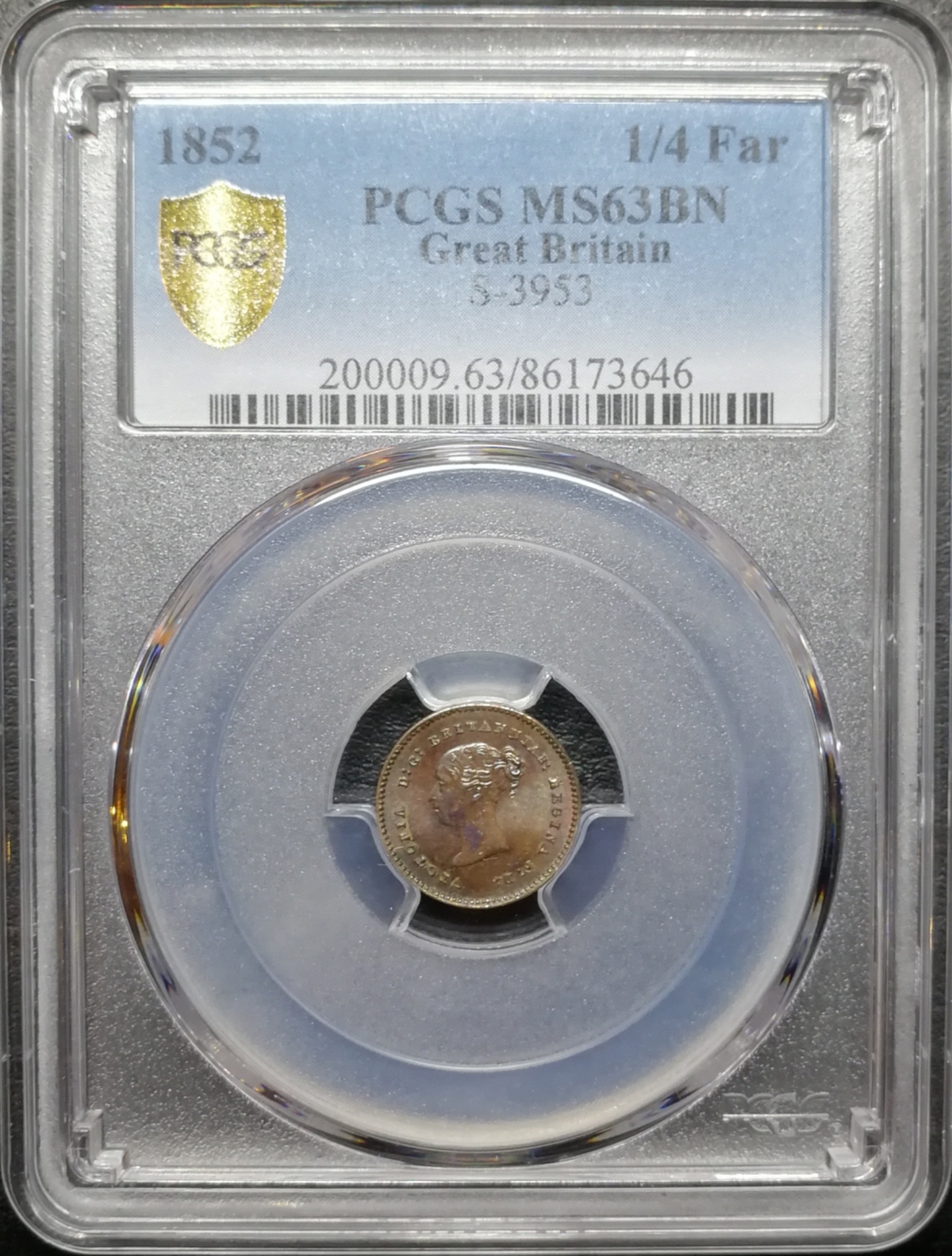 凡希社世界钱币拍卖第八十二期 1852英属锡兰小维1/4法新PCGS-MS63
