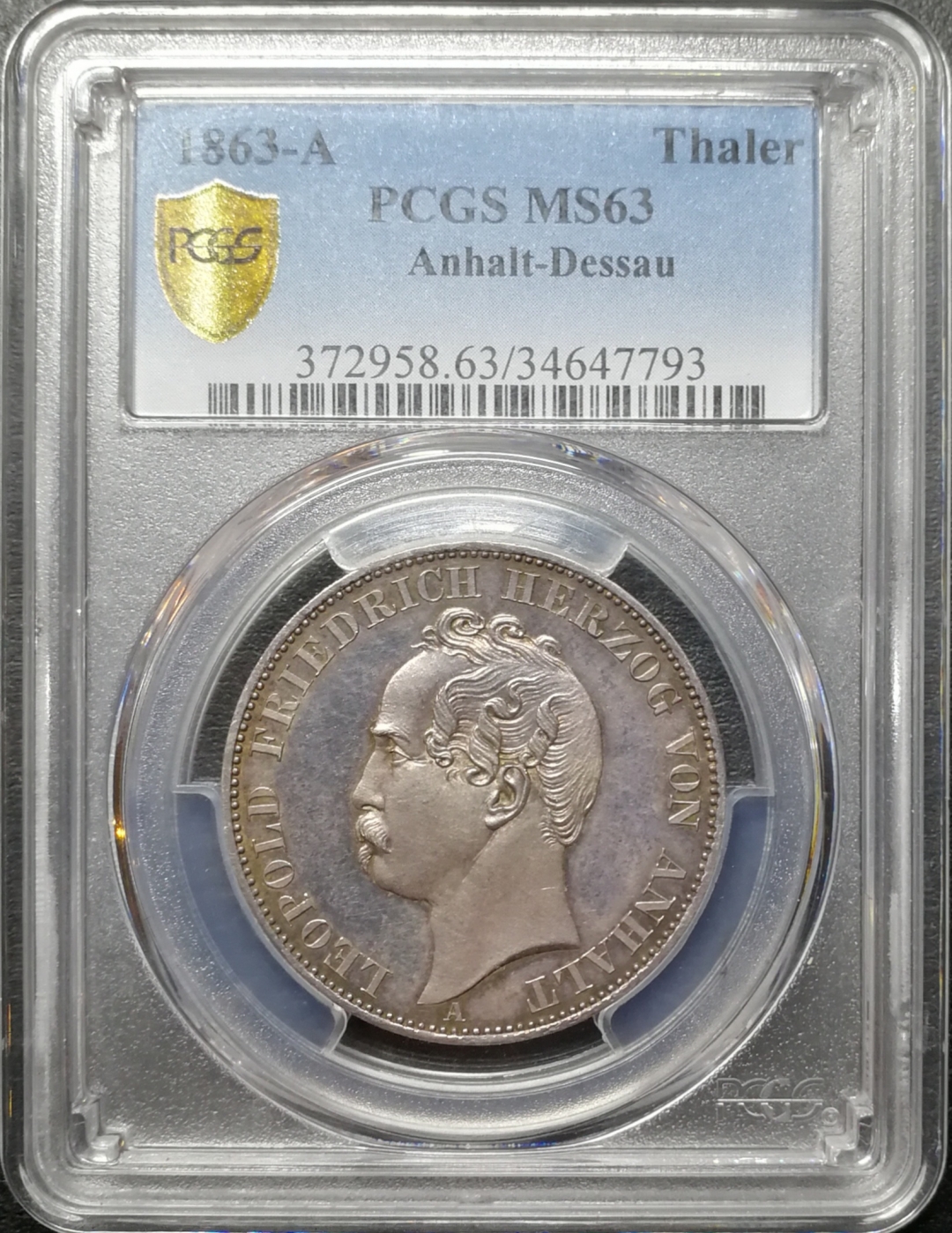 凡希社世界钱币拍卖第八十二期 1863安哈特德绍泰勒PCGS-MS63