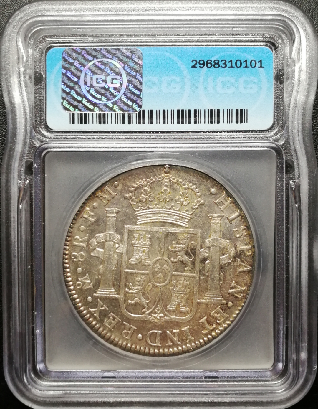 凡希社世界钱币拍卖第八十二期 1791墨西哥卡四双柱ICG-MS64