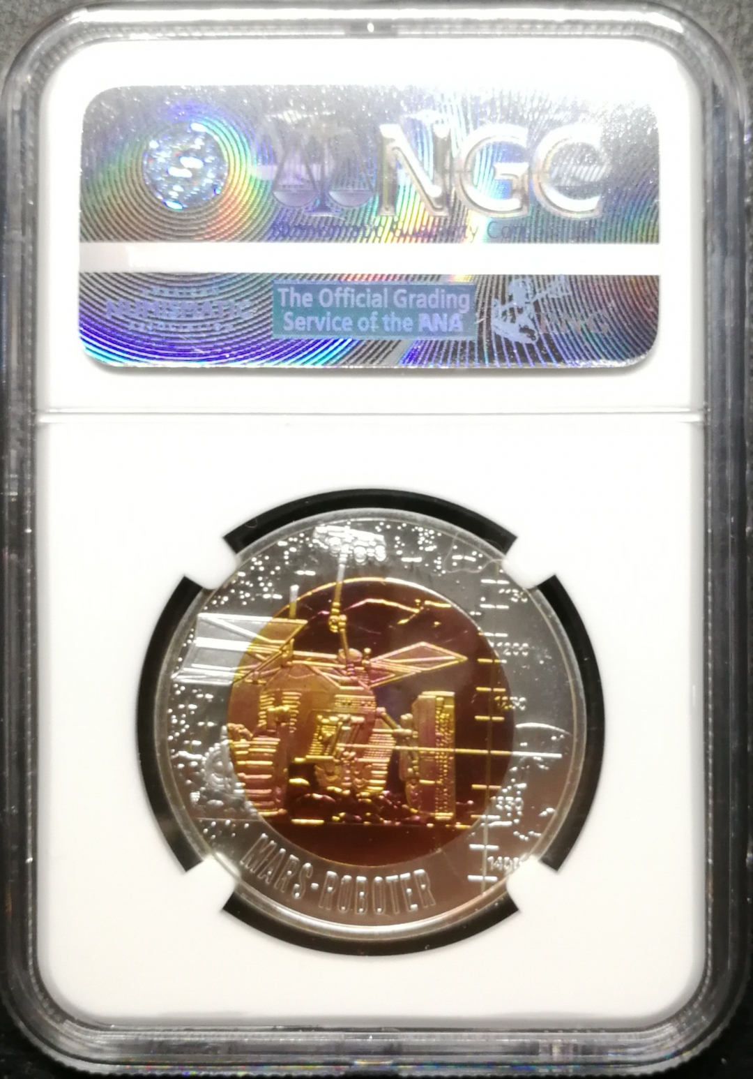 凡希社世界钱币拍卖第八十二期 2011奥地利火星银铌镶嵌币25欧元NGC-MS69