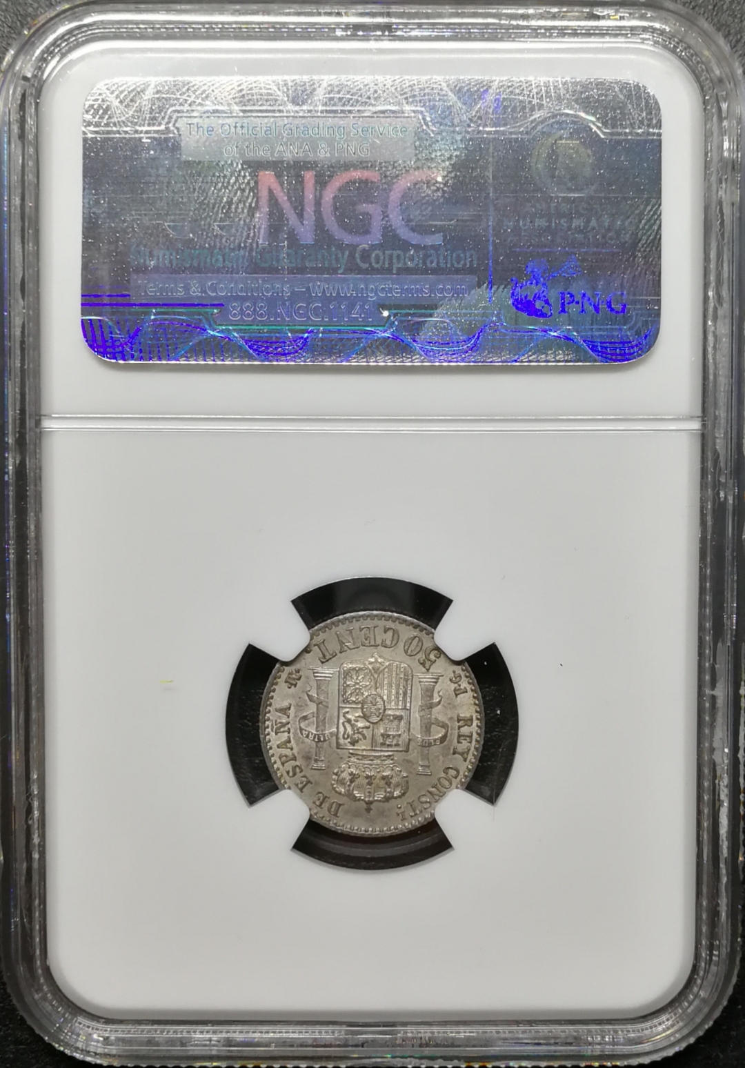 凡希社世界钱币拍卖第八十二期 1892西班牙小光头50分NGC-MS62