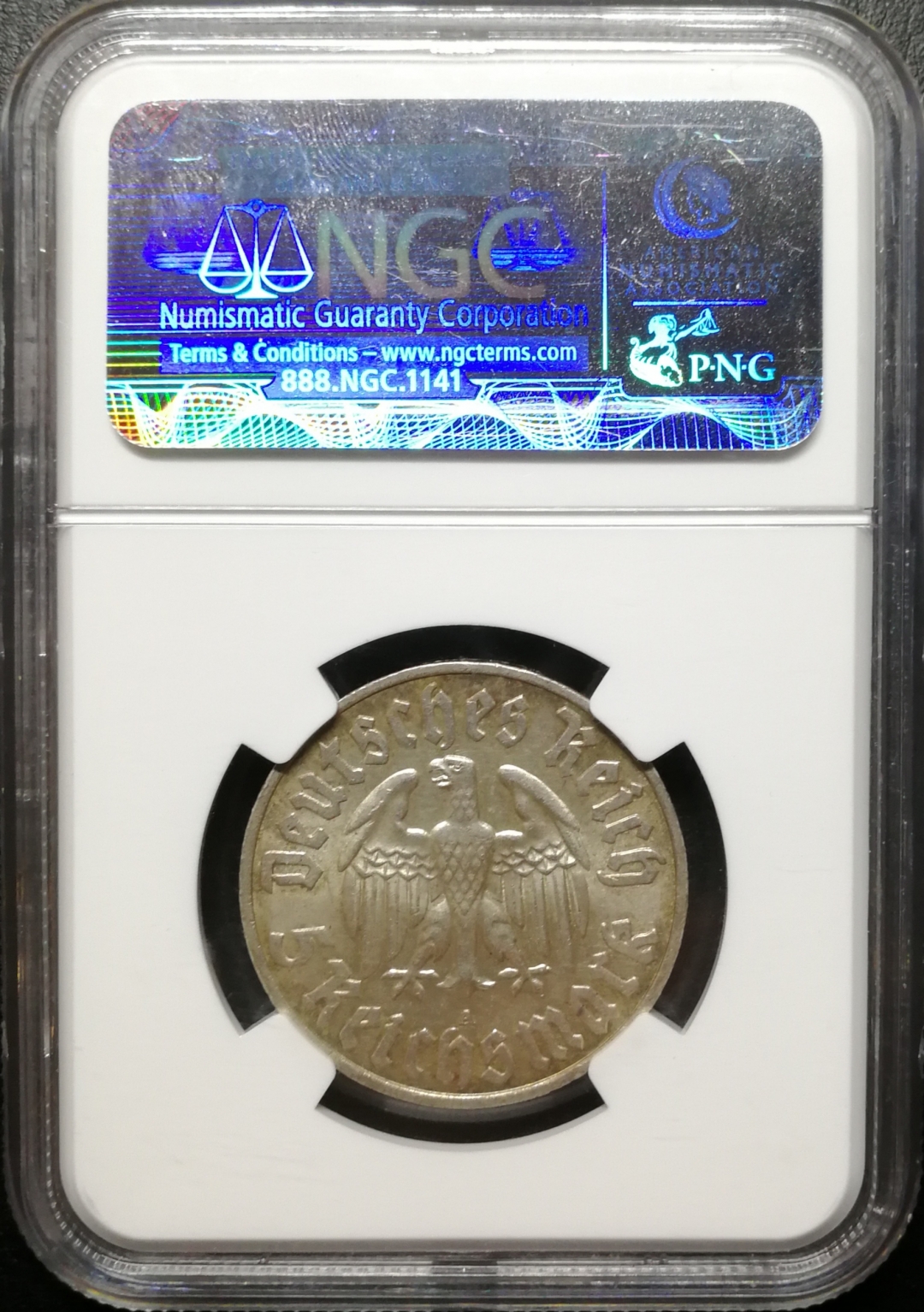 凡希社世界钱币拍卖第八十二期 1933德国路德5马克NGC-MS62