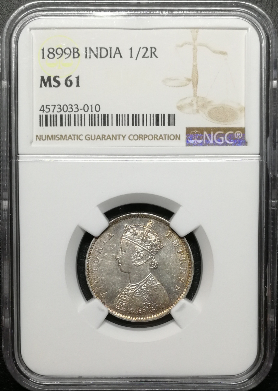 凡希社世界钱币拍卖第八十二期 1899B印度小维卢比NGC-MS61