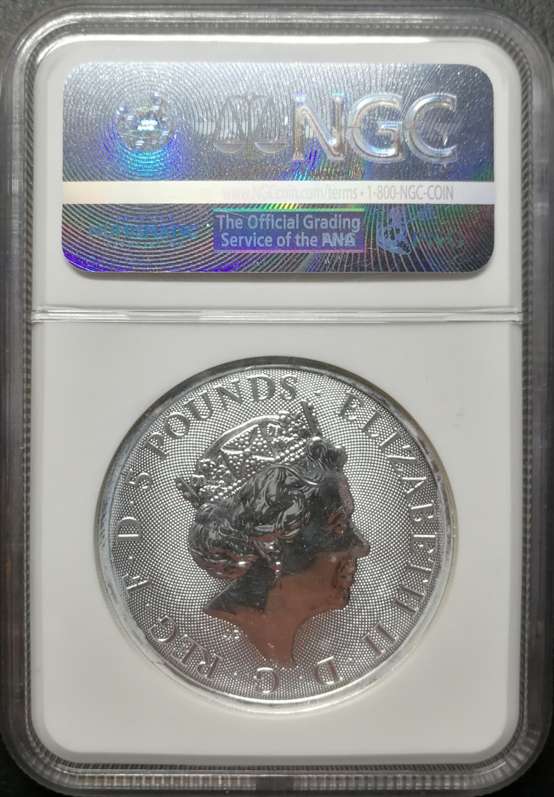 凡希社世界钱币拍卖第八十二期 2018英国5镑2盎司大银NGC-MS66