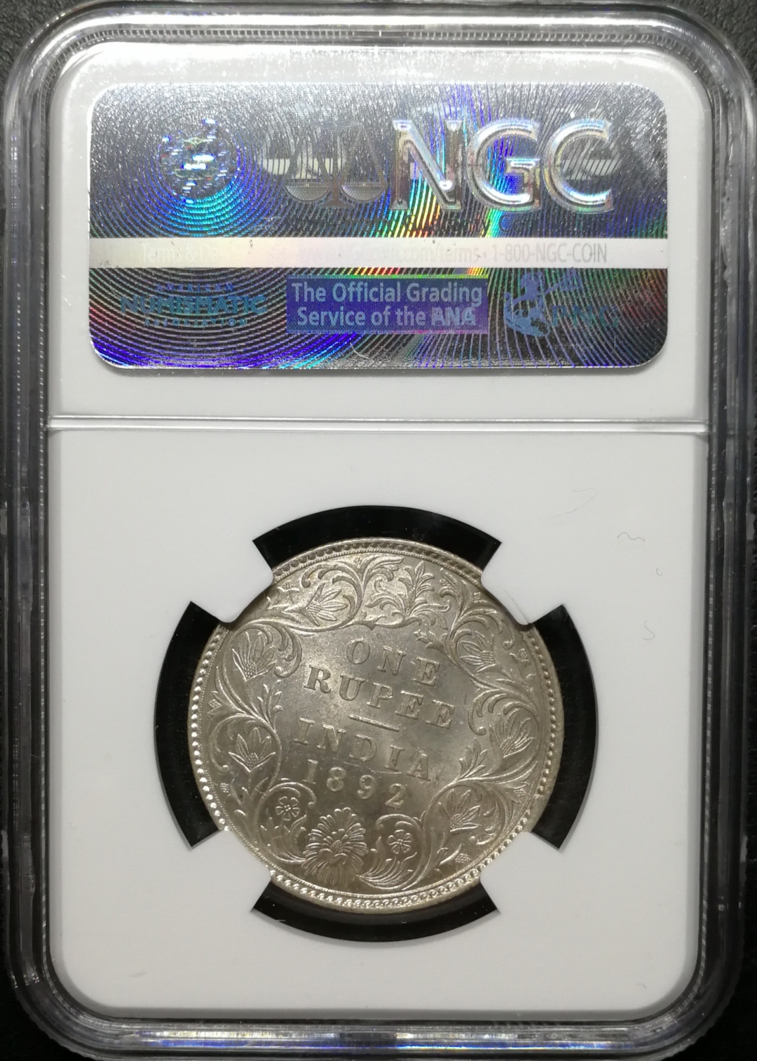 凡希社世界钱币拍卖第八十二期 1892B印度小维卢比NGC-MS61