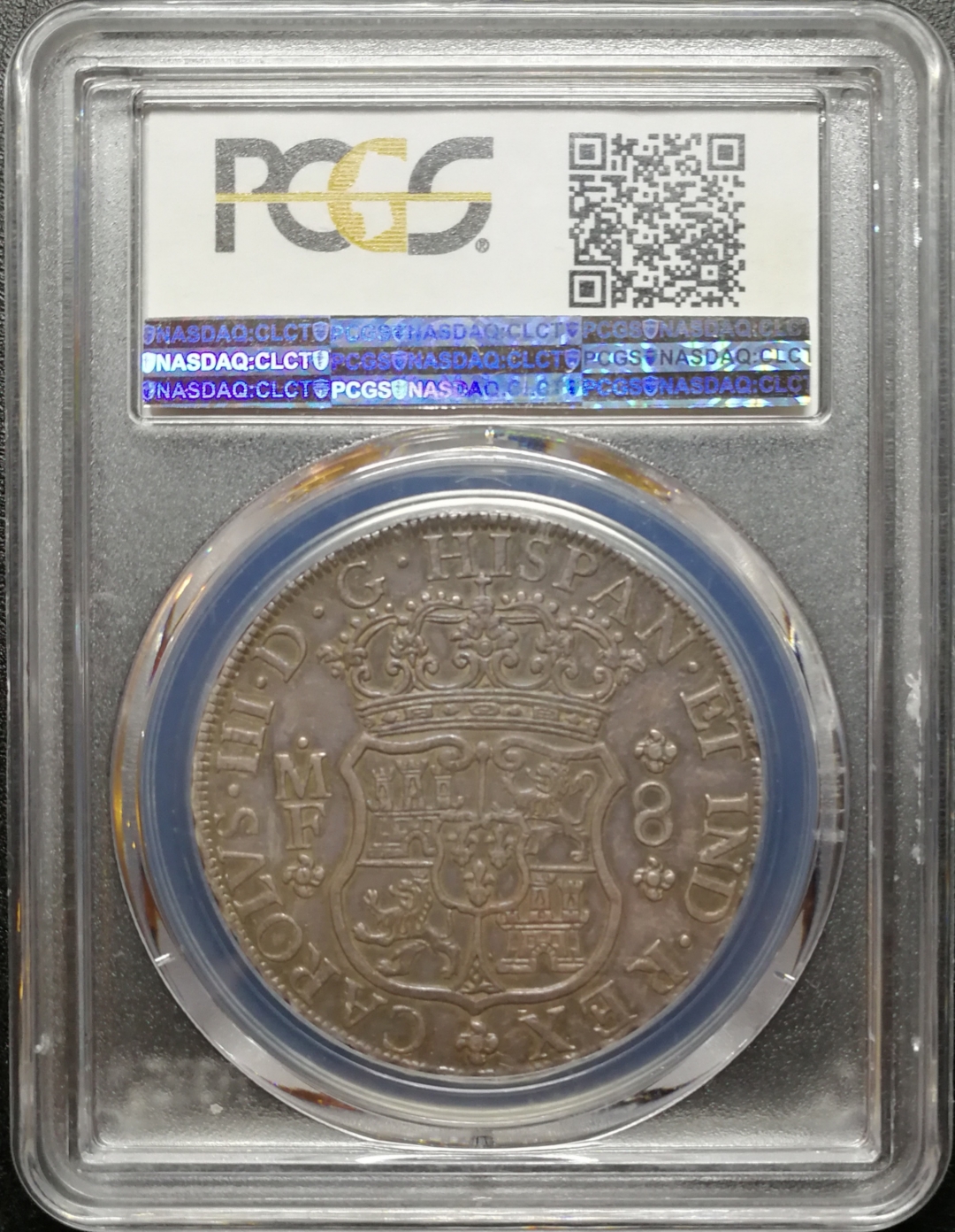 凡希社世界钱币拍卖第八十二期 1765墨西哥地球双柱PCGS-XF45原味