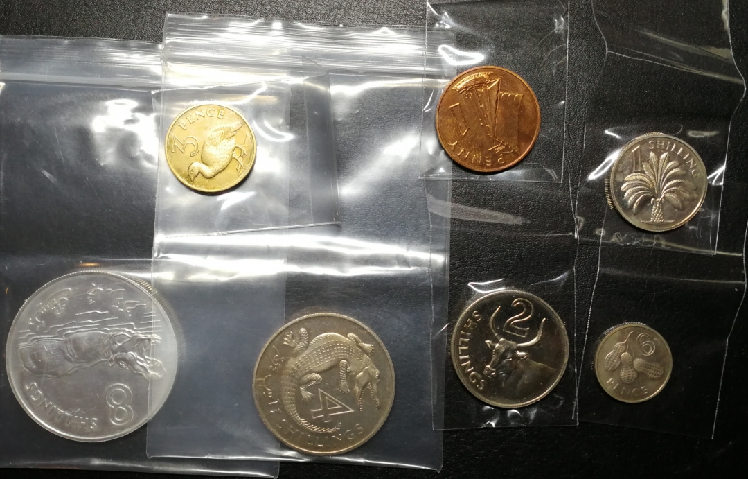 凡希社世界钱币拍卖第八十二期 1966冈比亚PS七枚原盒