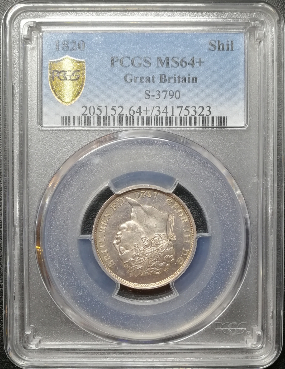 凡希社世界钱币拍卖第八十二期 1820乔三先令PCGS-MS64