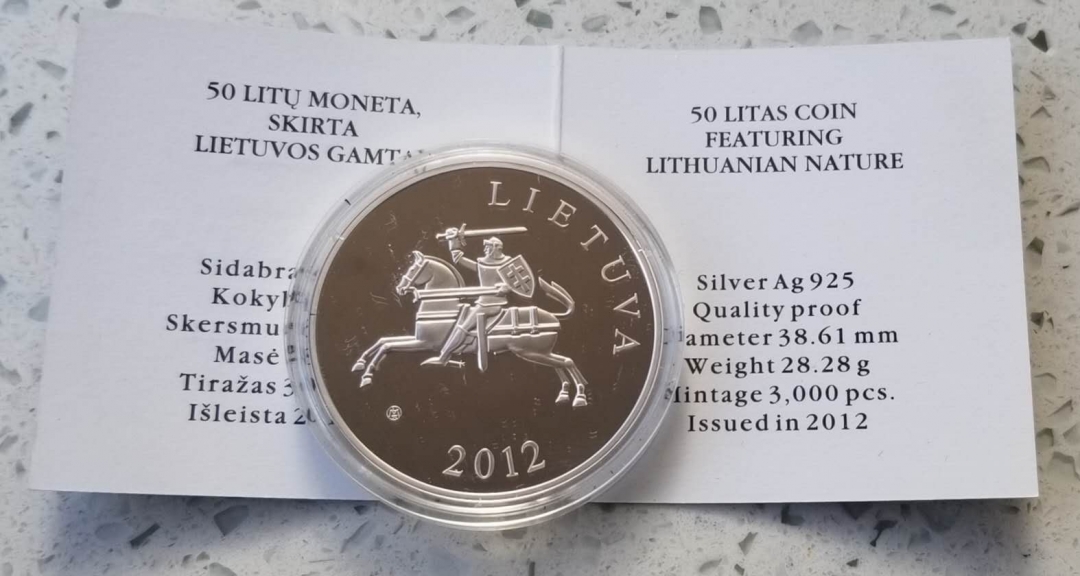 【币观天下】第六十三期拍卖 【立陶宛】立陶宛2012年陆龟大银币