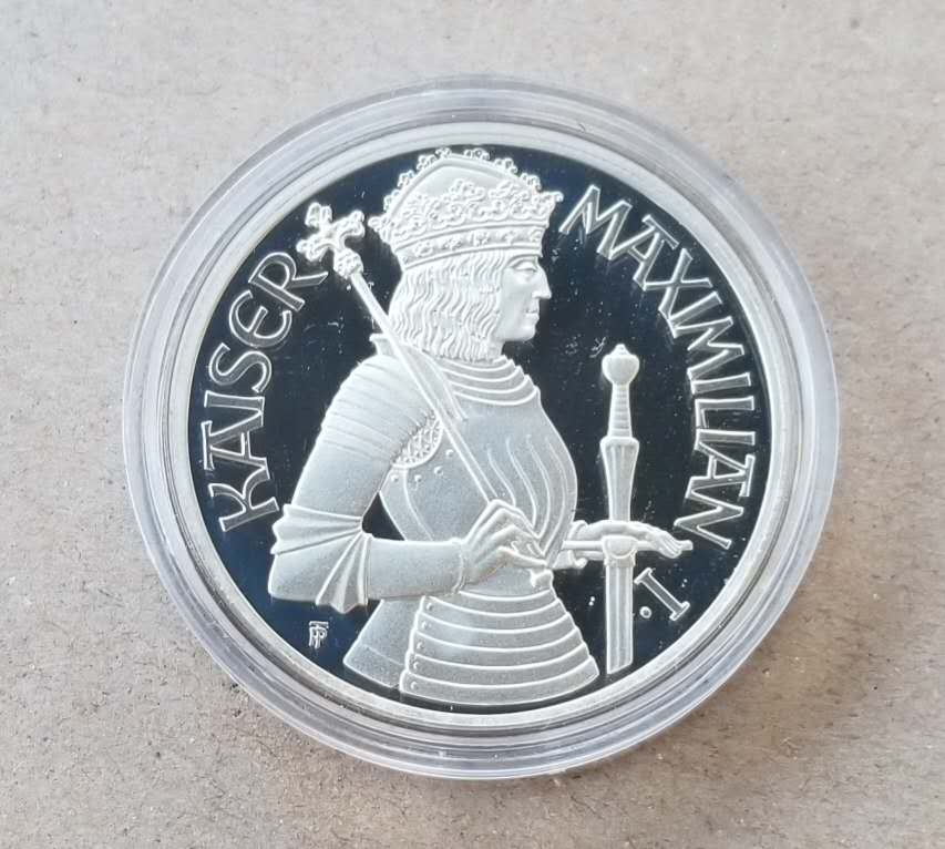 【币观天下】第六十三期拍卖 【奥地利】1992年马克斯米利安一世纪念银币，原盒证书。