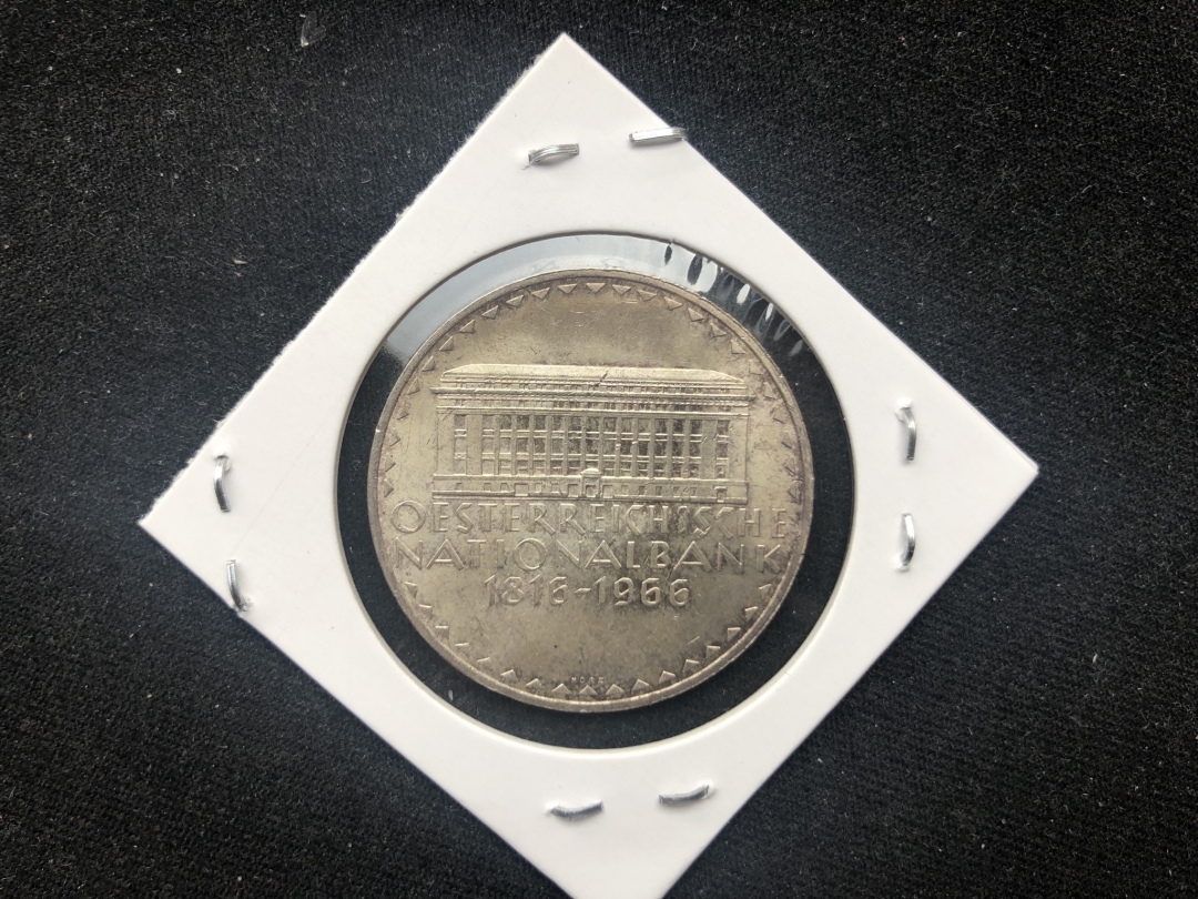 【币观天下】第六十三期拍卖 【奥地利】奥地利 1966年50先令精制银币 国家银行150周年