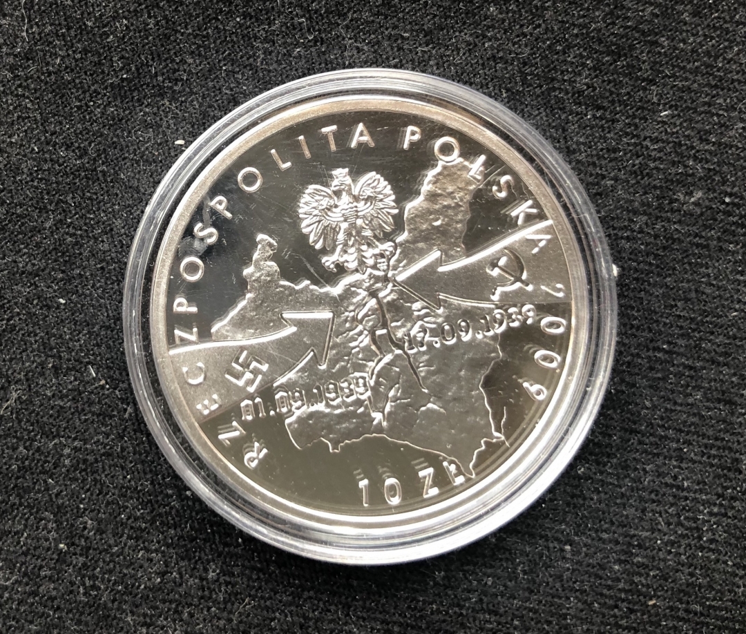 【币观天下】第六十三期拍卖 【波兰】波兰 2009年二次大战德国侵略波兰 精制纪念银币