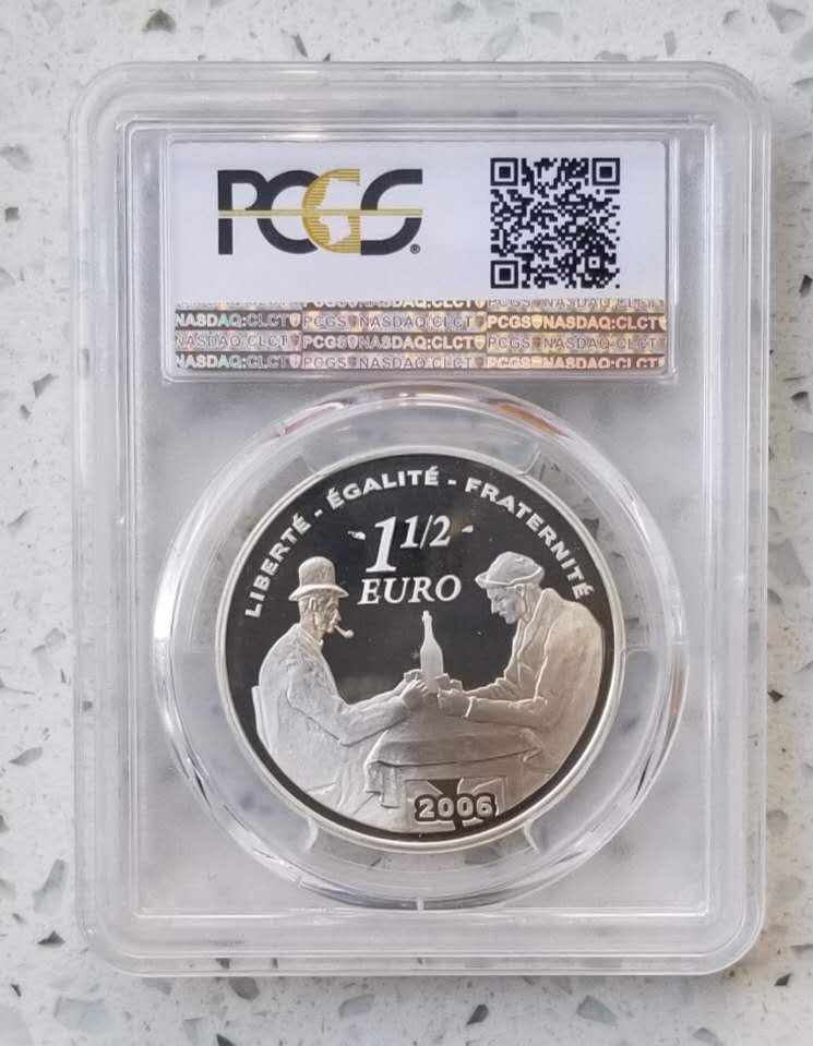 【随心拍】现代金银币拍卖第十五期 少见法国2006年塞尚纪念银币【PCGS68】