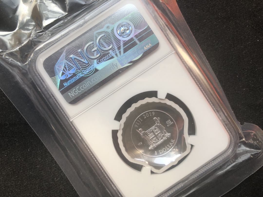 【随心拍】现代金银币拍卖第十五期 斐济2019贝壳银币【ngc70】