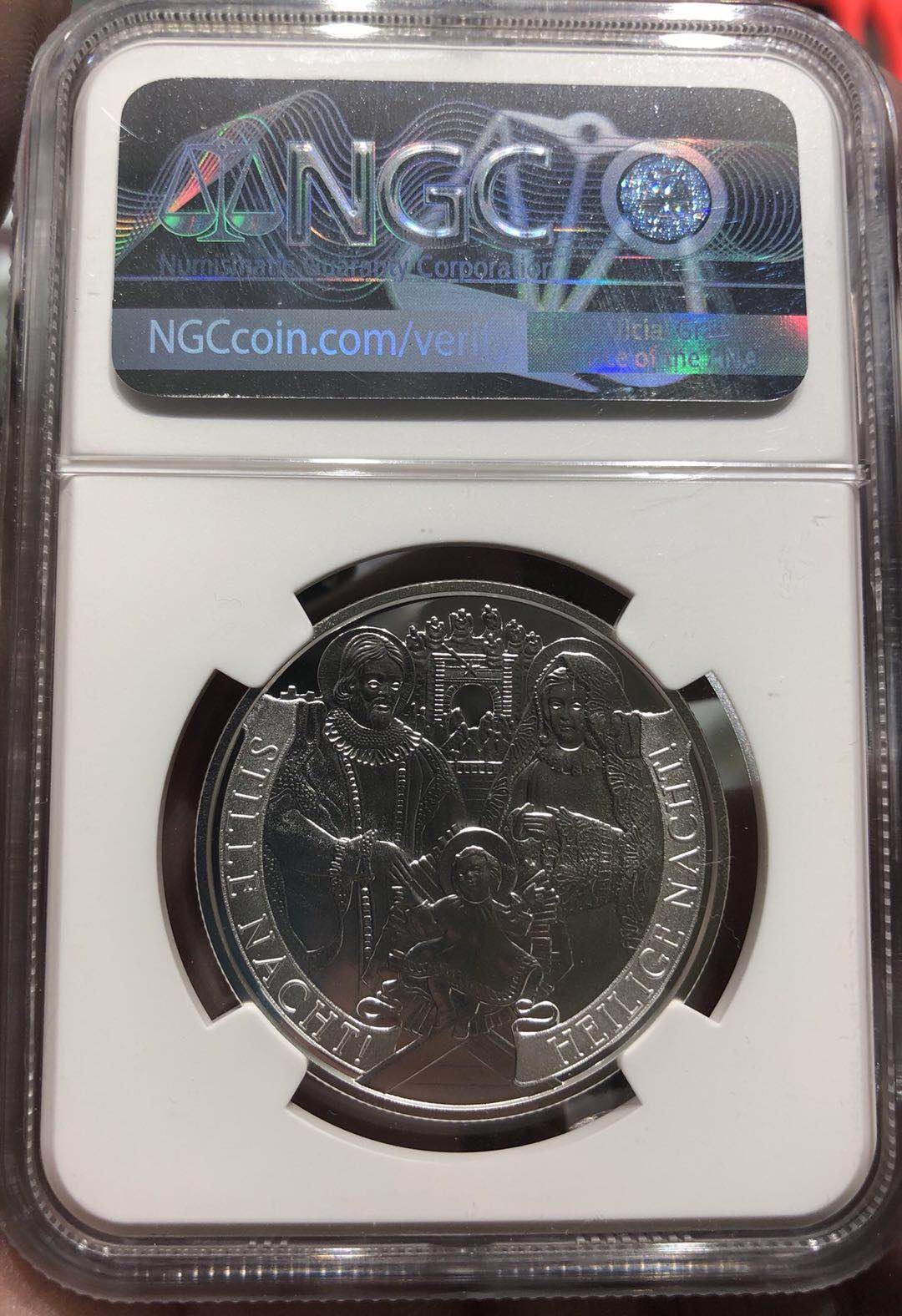 【随心拍】现代金银币拍卖第十五期 【奥地利】奥地利平安夜夜光银币【ngc70｛