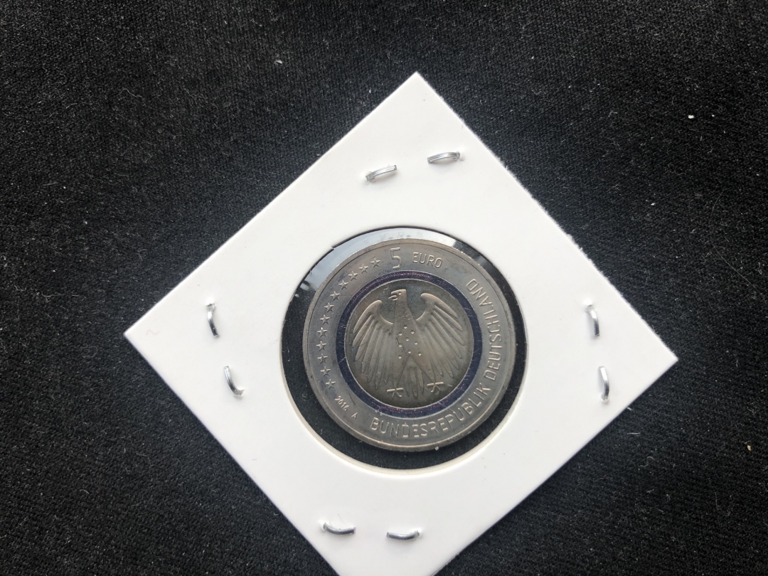 【币观天下】第六十四期拍卖 【德国】2016年蓝色地球5欧元普制币【获奖币】