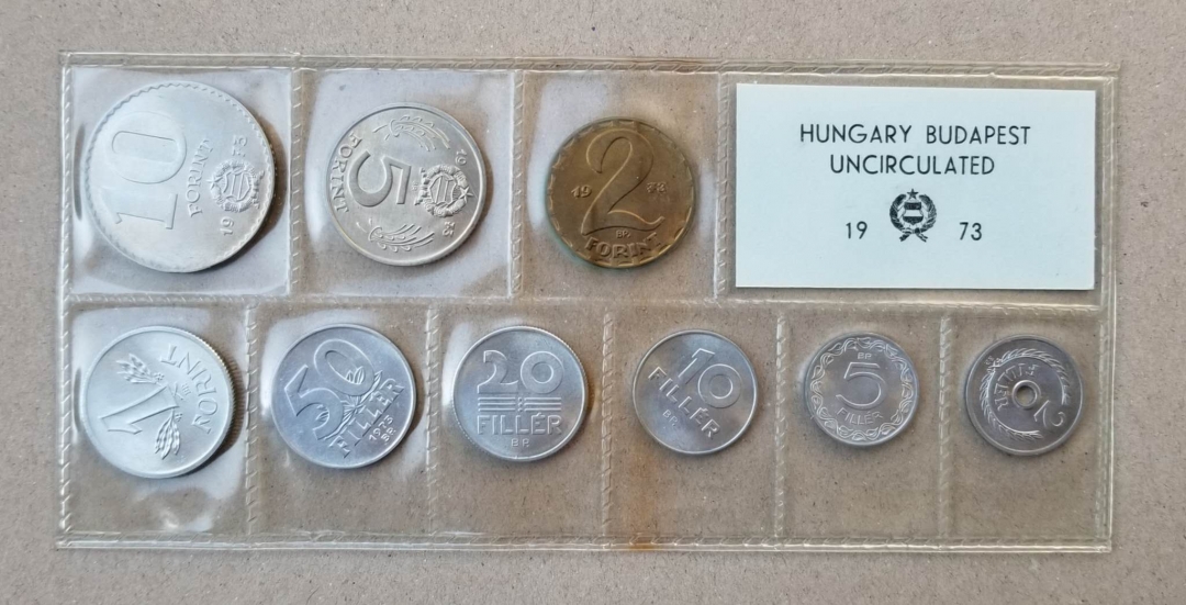 【币观天下】第六十四期拍卖 【匈牙利】1973年硬币一套，造币厂封装。