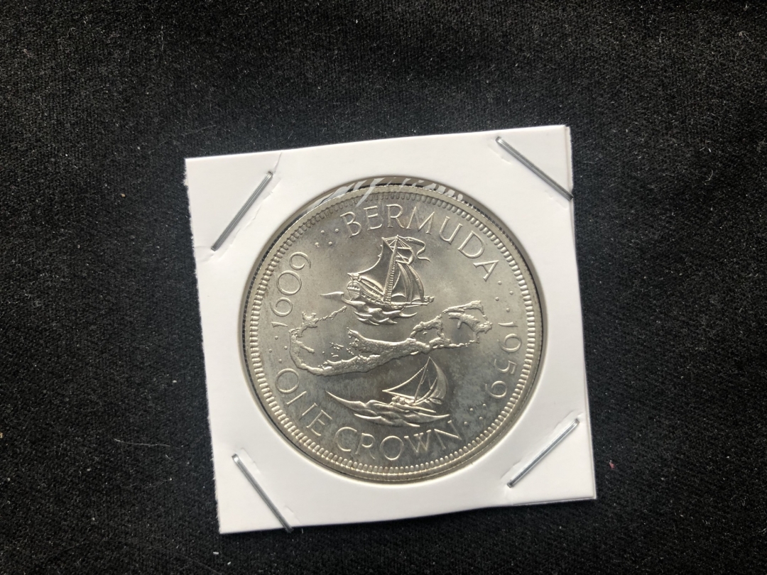 【币观天下】第六十四期拍卖 【百慕大】1959年1克朗高银版大银币
