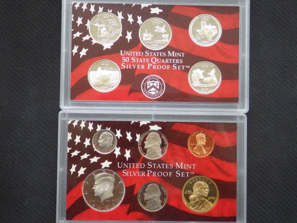 【币观天下】第六十四期拍卖 【美国】2004年美国密歇根州纪念官方套装11枚