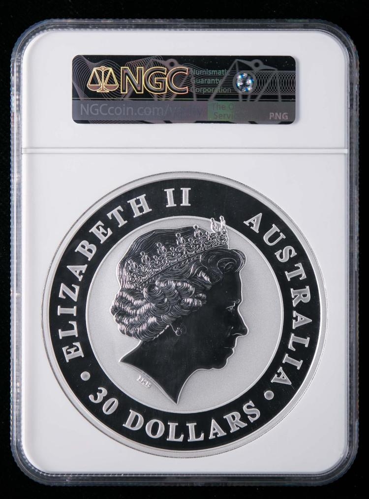 【币观天下】第六十四期拍卖 【澳大利亚】2014年公斤笑翠鸟银币【1公斤银】