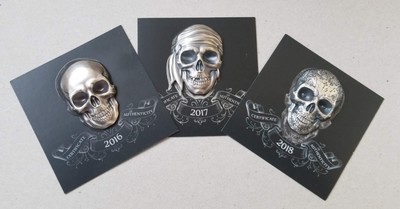 【随心拍】现代金银币拍卖第十六期 - 帕劳2016-2018年“骷髅头另类钱币一组三枚