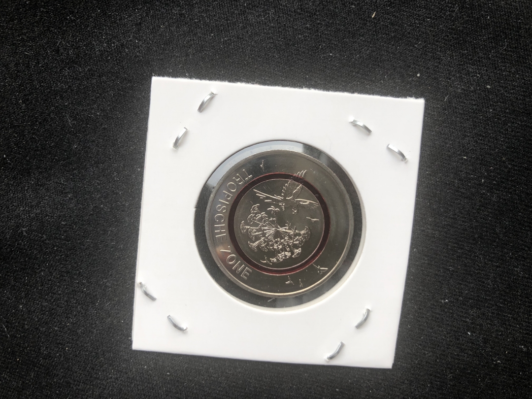 【币观天下】第六十五期拍卖 【德国】2017年地球气候带(1)热带气候区红色镶嵌普制纪念币【G厂】