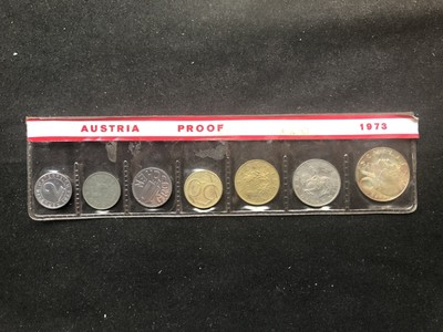 【币观天下】第六十五期拍卖 - 【奥地利】1973精制币7枚【包含银币一枚】