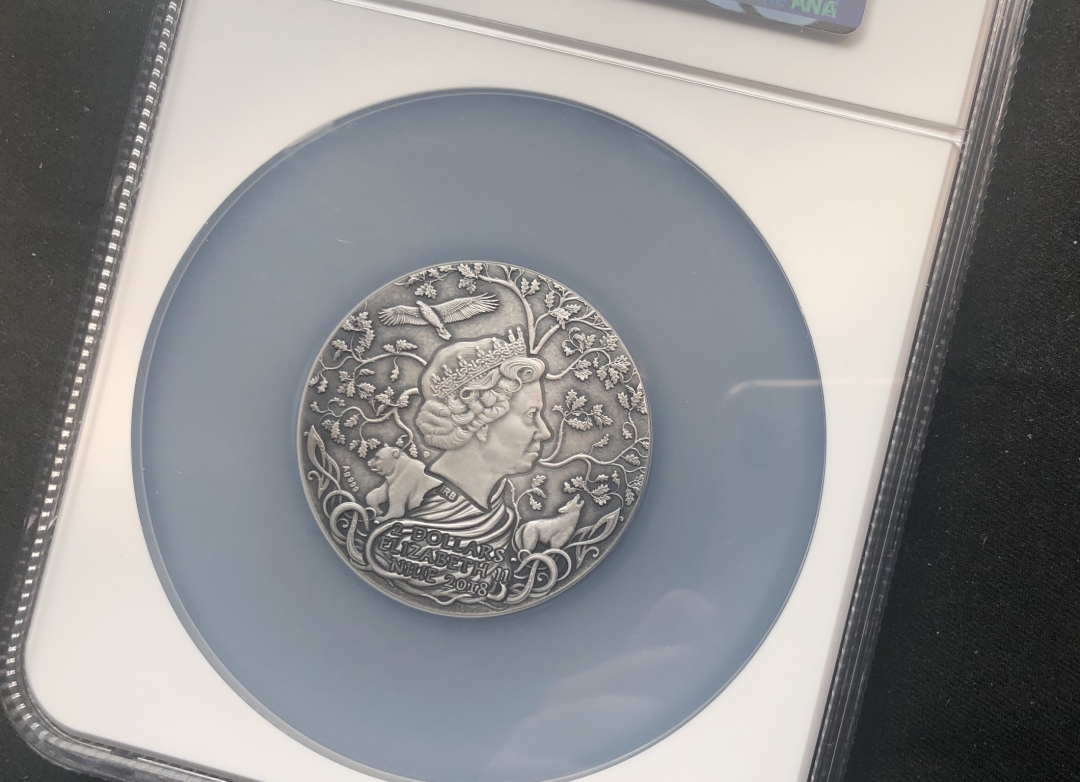 【随心拍】现代金银币拍卖第十六期 【纽埃】高浮雕系列雷神2oz高浮雕银币