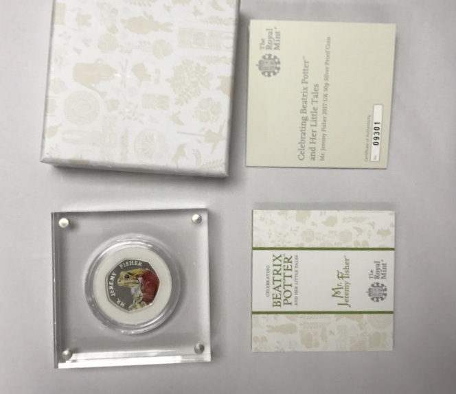 【随心拍】现代金银币拍卖第十六期 英国彼得兔系列-渔夫和青蛙彩色银币