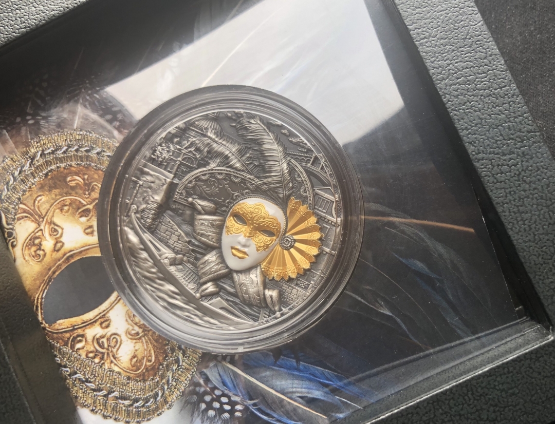 【随心拍】现代金银币拍卖第十六期 【纽埃】城市文化高浮雕系列第一枚-威尼斯面具