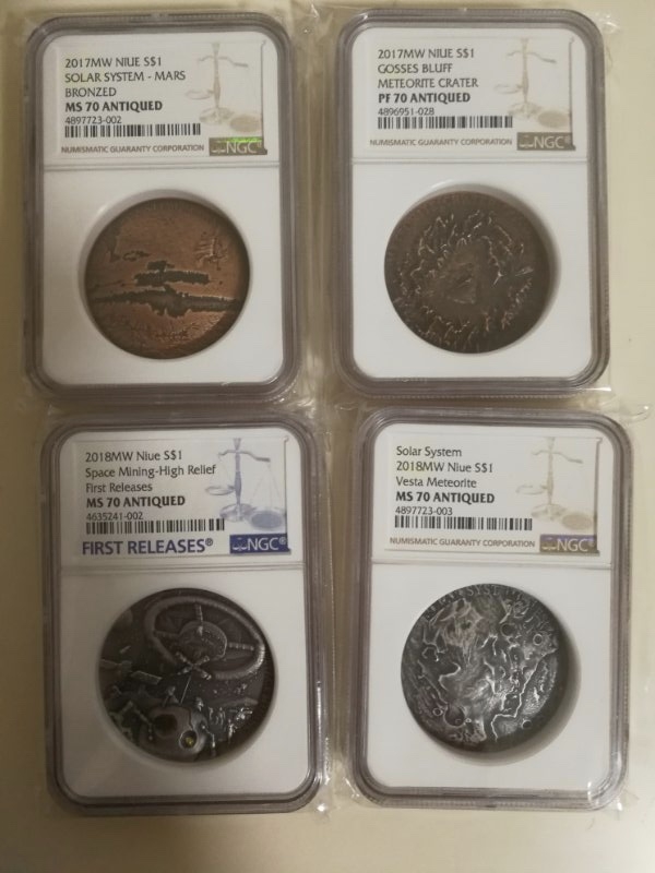 【币观天下第六十六期拍卖】 各国陨石币22枚小全套【详情看表格】