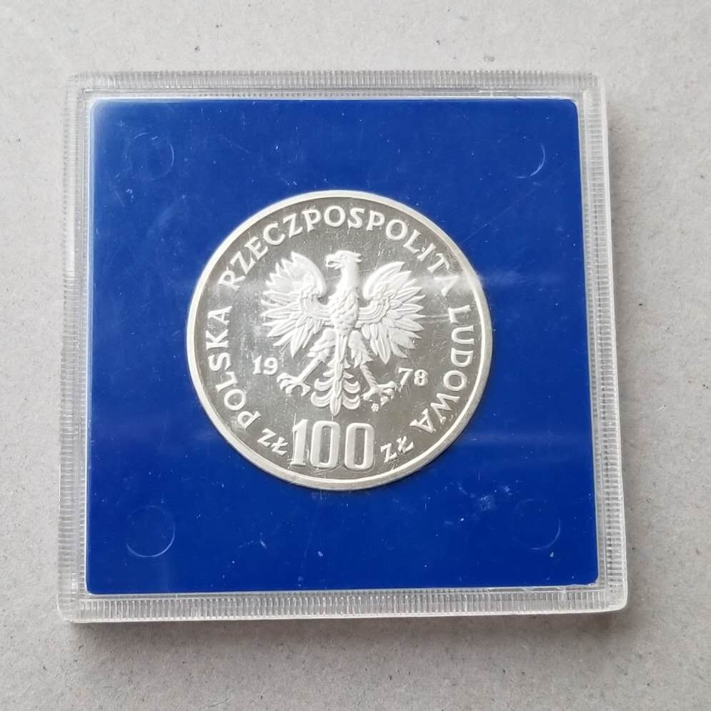 【币观天下第六十六期拍卖】 【波兰】1978年河狸100兹罗提银币，带包装。