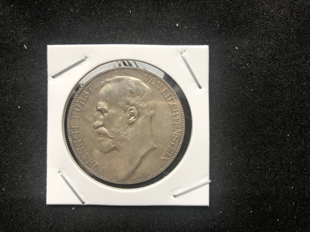 【币观天下第六十六期拍卖】 【列支敦士登 】1910年5克朗大银币【少】