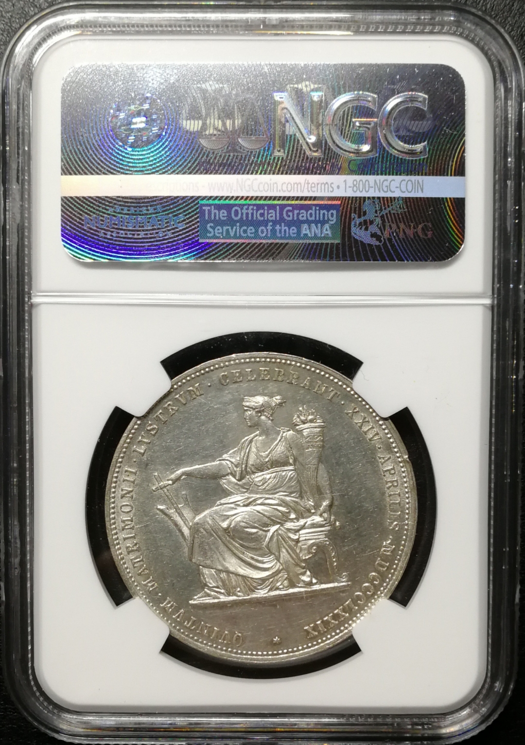 凡希社世界钱币微拍第八十四期 1879奥地利茜茜公主2FL大银NGC-MS61