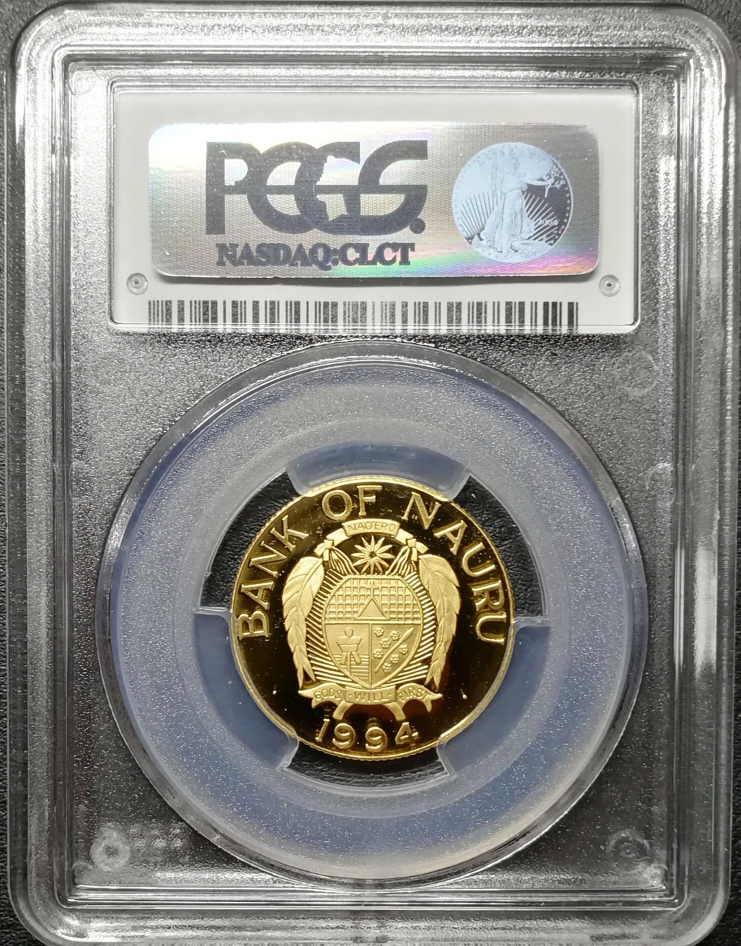 凡希社世界钱币微拍第八十四期 1994瑙鲁威廉二世战列舰金币PCGS-PF70DCAM