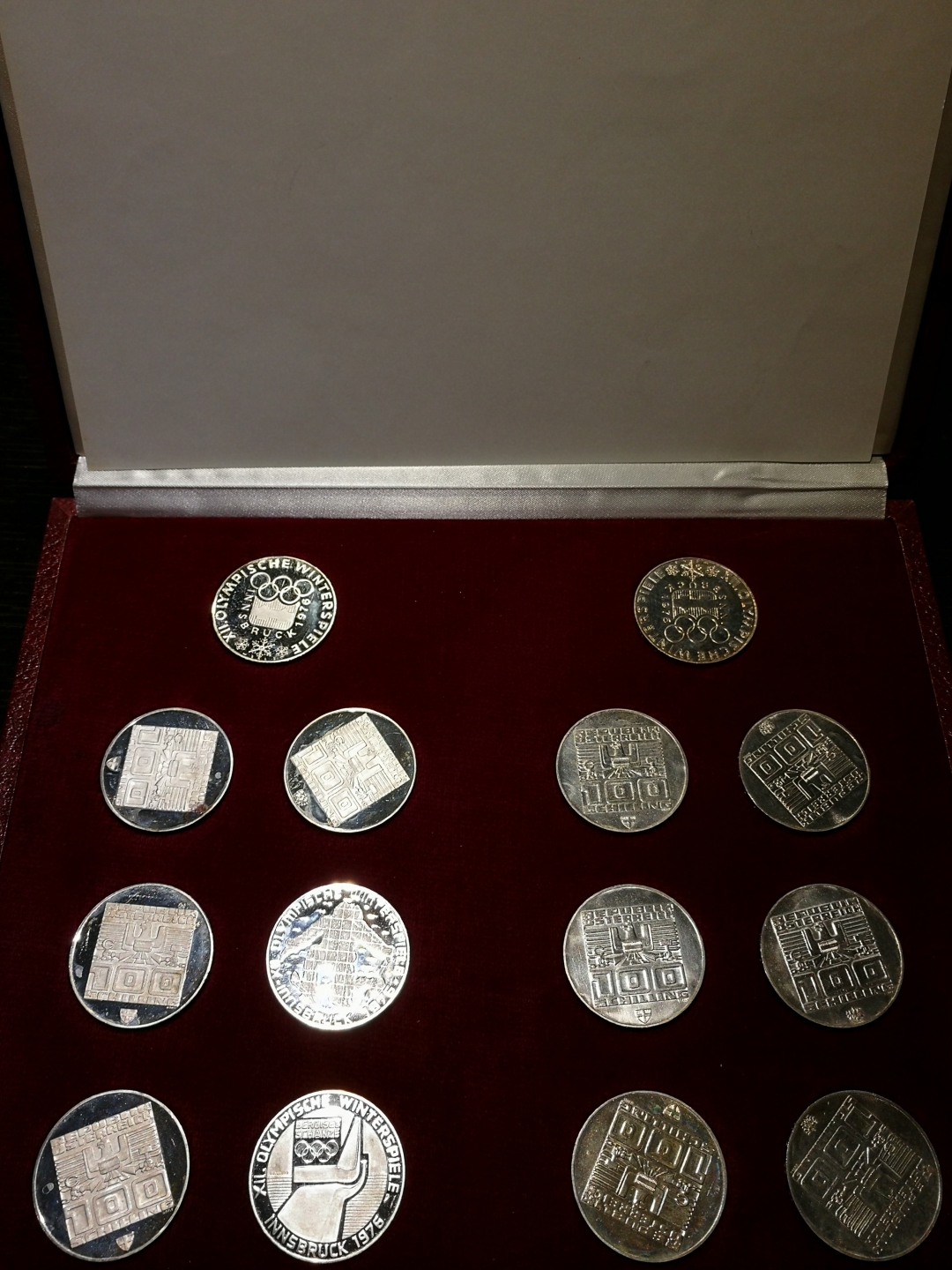 凡希社世界钱币微拍第八十四期 1976奥地利冬奥会纪念银币礼品装共14枚
