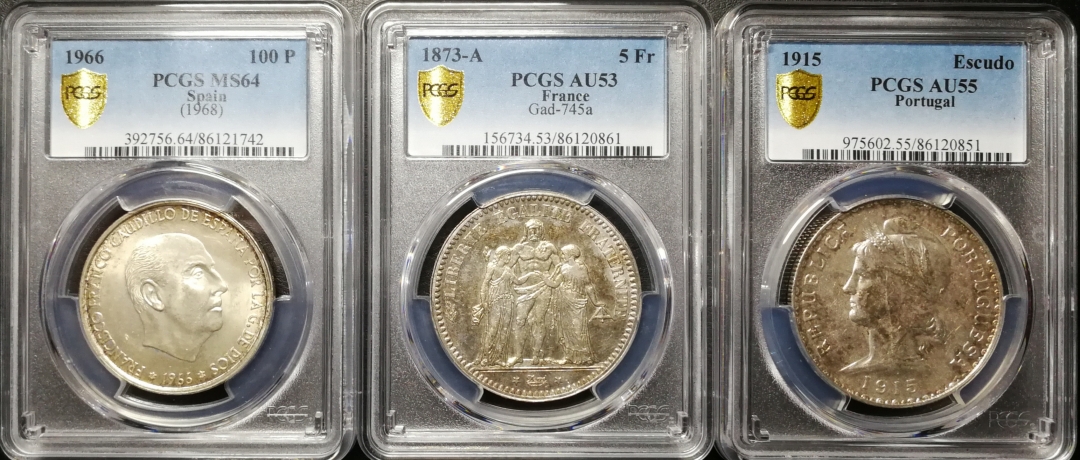 凡希社世界钱币微拍第八十四期 欧洲克朗大银三件PCGS