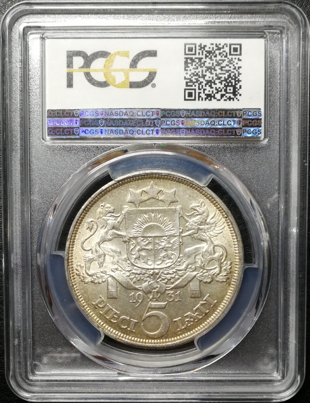 凡希社世界钱币微拍第八十四期 1931拉脱维亚5L大银PCGS-MS62