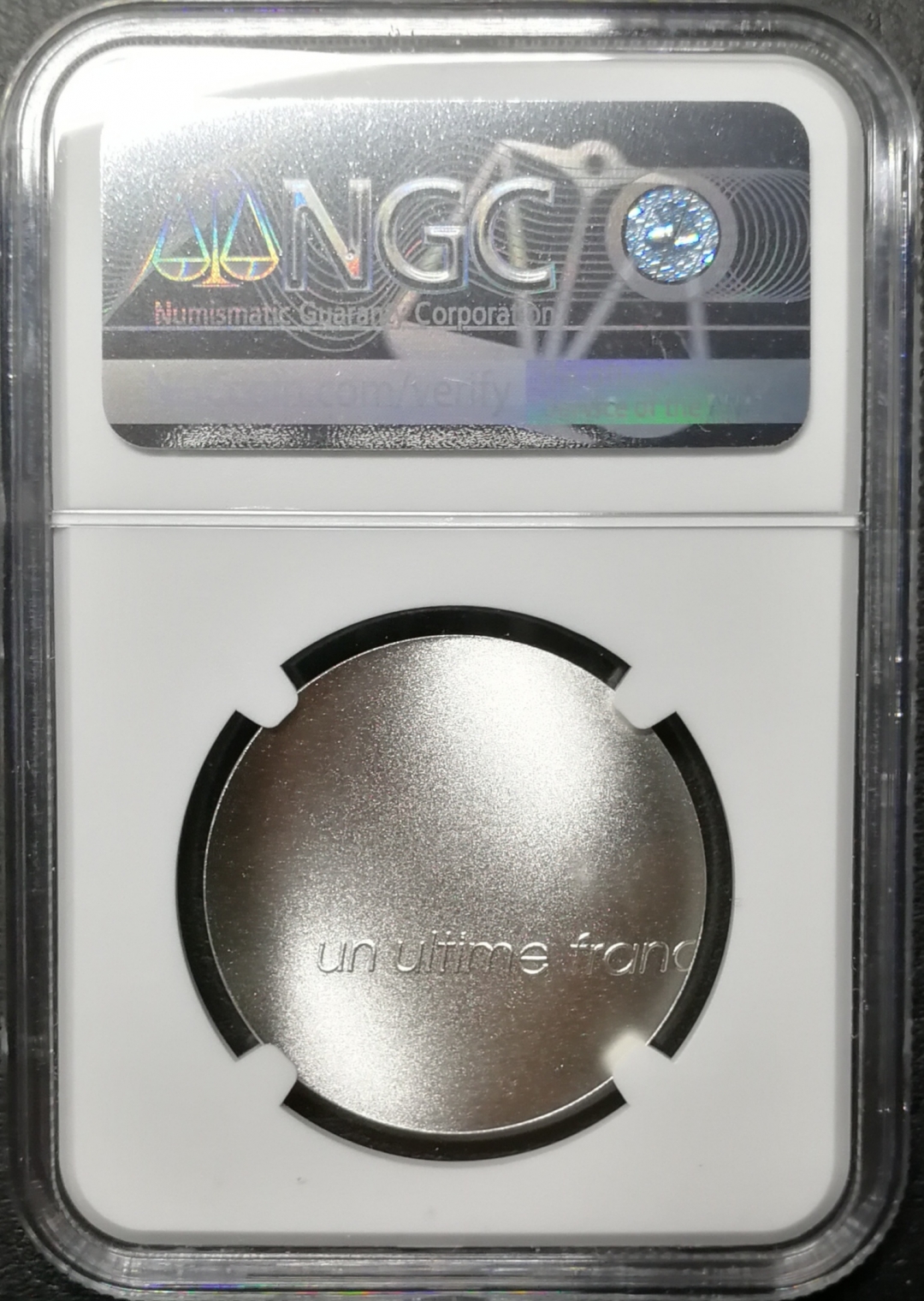 凡希社世界钱币微拍第八十四期 2001最后的法郎NGC-MS68