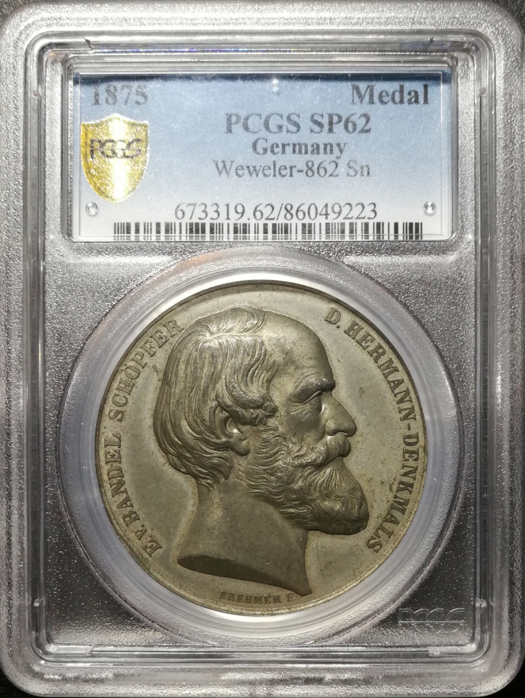 凡希社世界钱币微拍第八十四期 1875德国历史人物精美纪念章PCGS-SP62