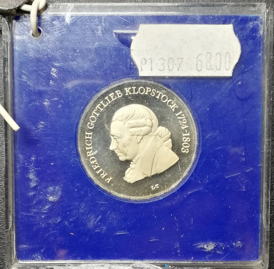 凡希社世界钱币微拍第八十四期 1978东德KLOPSTOCK5马克精铸原装